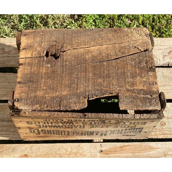 VTG Kortick Pole Line Hardware Wooden Advertising Crate San Francisco California - Picture 7 of 7